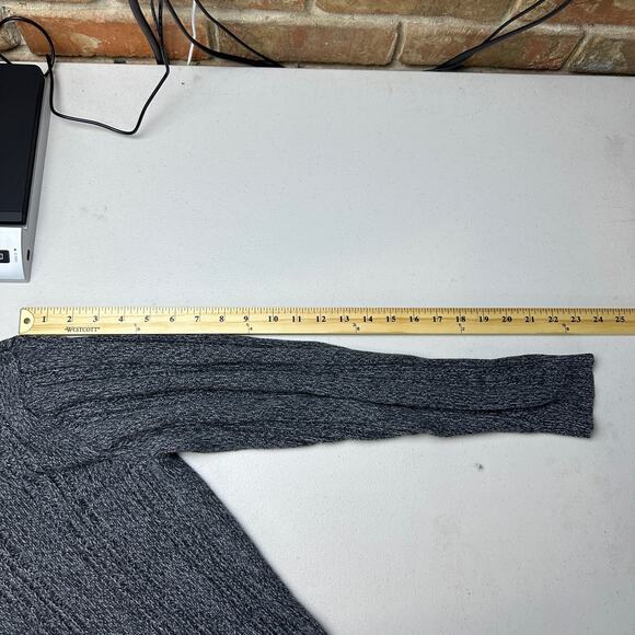 Tasso Elba Mens Heavy Knit 1/4 Zip Pullover Sweater Size Medium Grey Marled - Picture 8 of 10